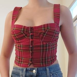 Forever 21 small platted crop top